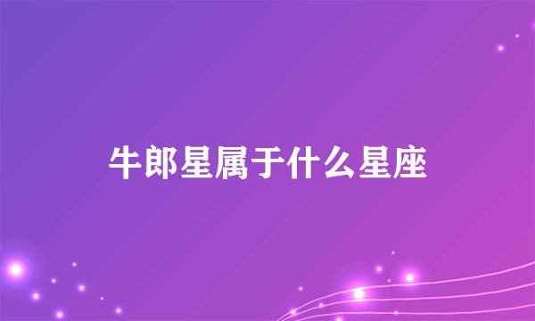 牛郎星属于什么星座