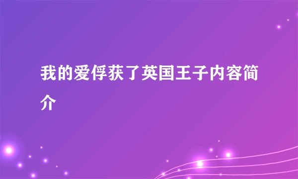 我的爱俘获了英国王子内容简介