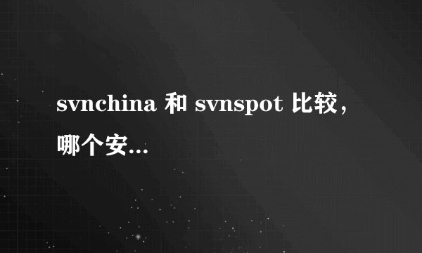 svnchina 和 svnspot 比较，哪个安全性高、服务好、性价比高？