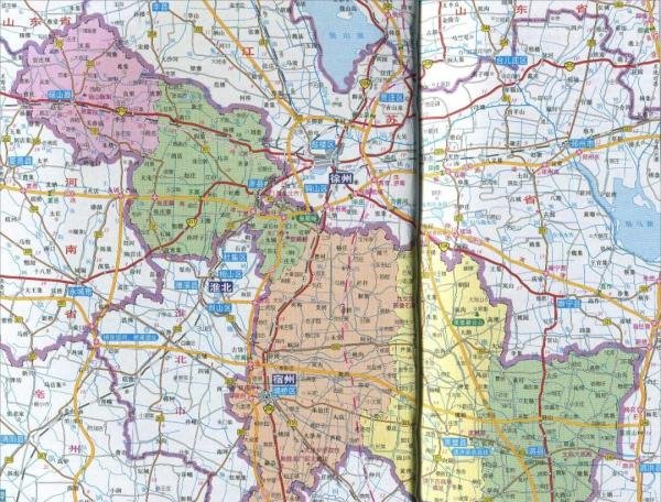 安徽省和16地级市高清行政地图
