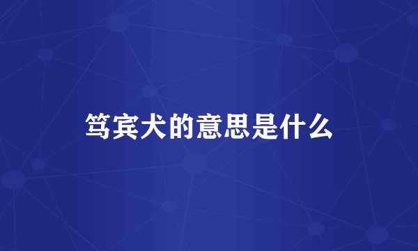 笃宾犬的意思是什么