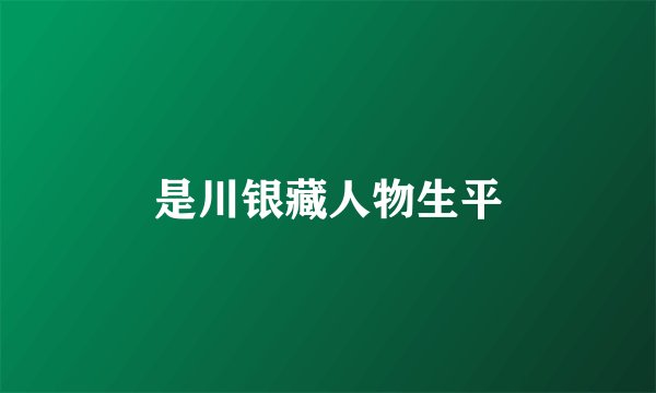 是川银藏人物生平