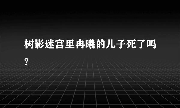 树影迷宫里冉曦的儿子死了吗?