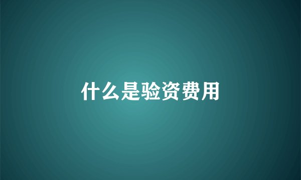 什么是验资费用