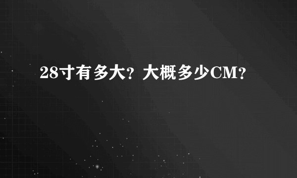 28寸有多大？大概多少CM？