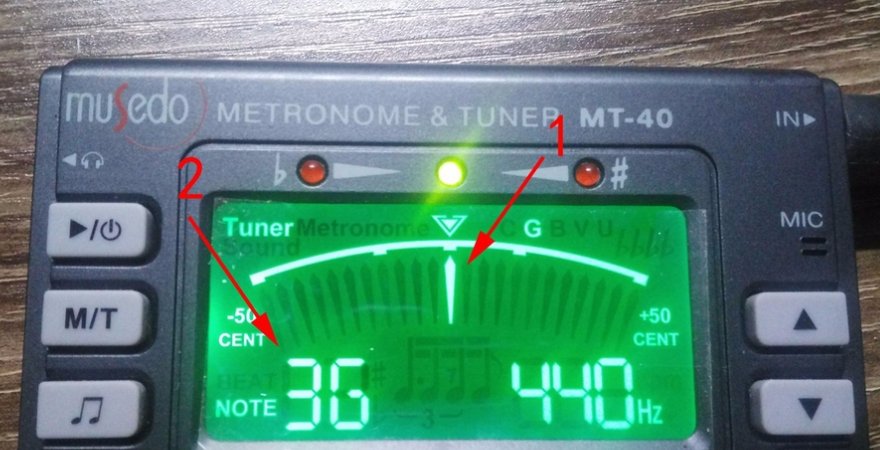 电吉他调音器怎么用？怎么调？那个E B G D A E怎么调出来啊？调音器怎么看？