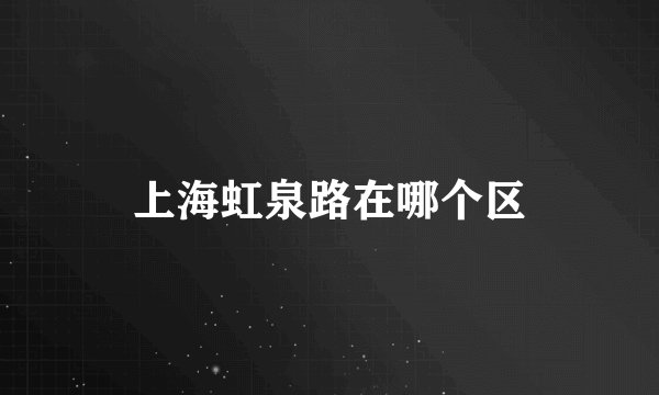 上海虹泉路在哪个区