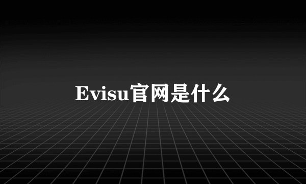Evisu官网是什么