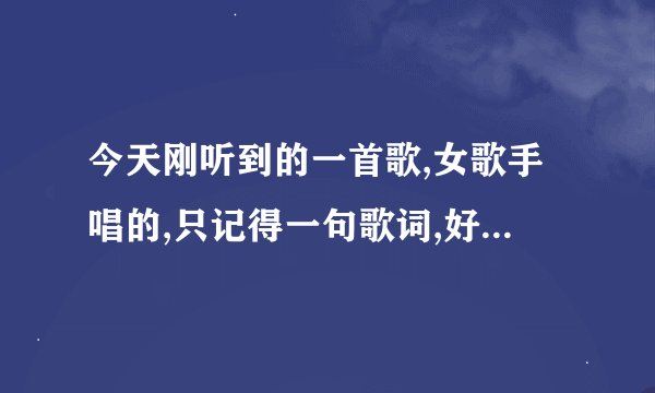 今天刚听到的一首歌,女歌手唱的,只记得一句歌词,好像是我给你的爱?