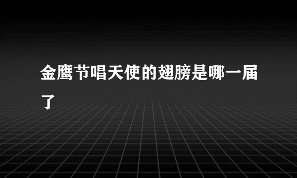 金鹰节唱天使的翅膀是哪一届了