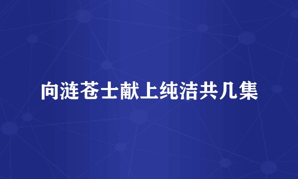 向涟苍士献上纯洁共几集