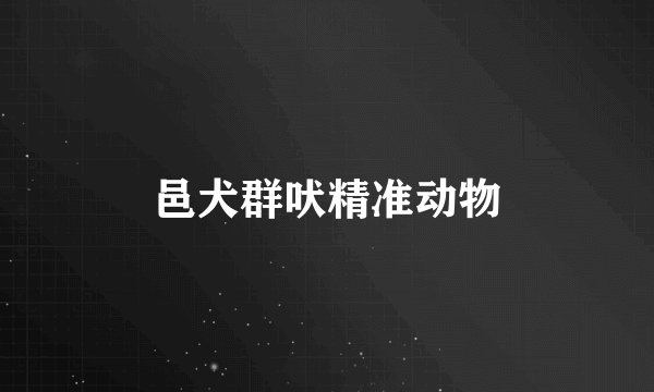 邑犬群吠精准动物