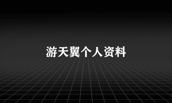 游天翼个人资料