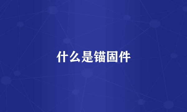 什么是锚固件