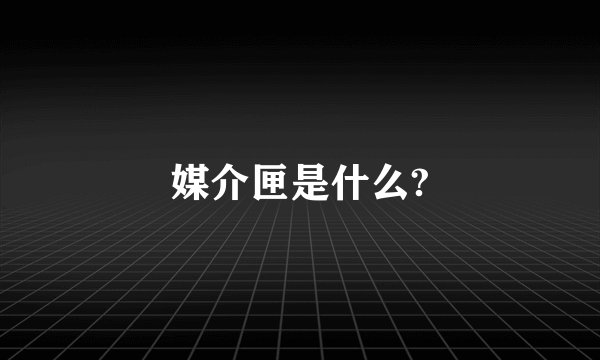 媒介匣是什么?