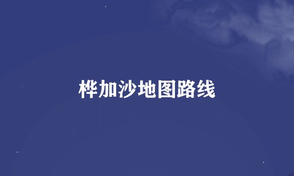 桦加沙地图路线