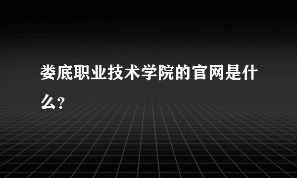 娄底职业技术学院的官网是什么？