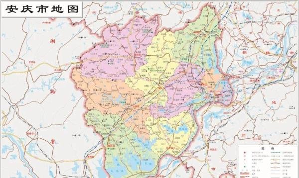 安徽省和16地级市高清行政地图