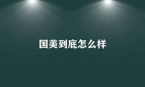 国美到底怎么样
