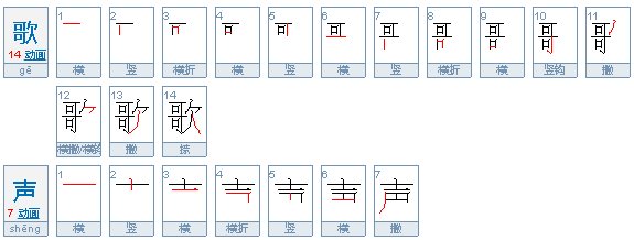 歌声的读音是什么?
