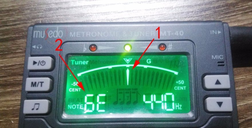 电吉他调音器怎么用？怎么调？那个E B G D A E怎么调出来啊？调音器怎么看？
