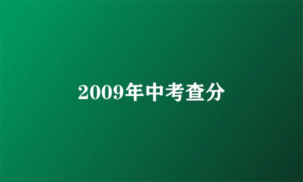 2009年中考查分