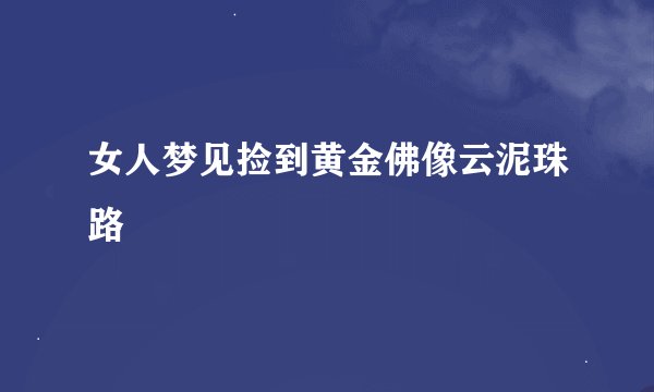 女人梦见捡到黄金佛像云泥珠路