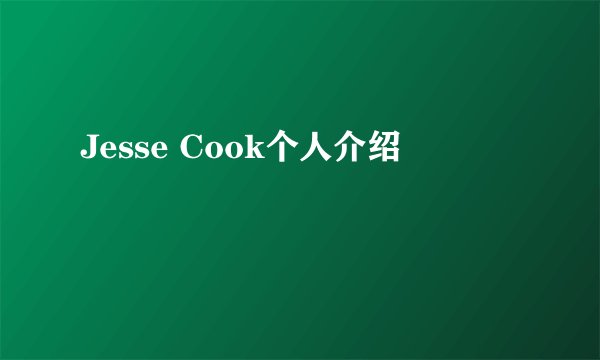 Jesse Cook个人介绍