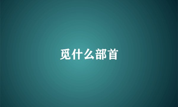 觅什么部首