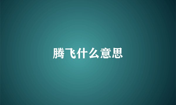 腾飞什么意思