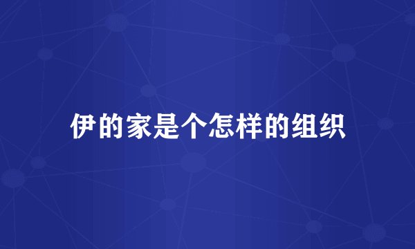 伊的家是个怎样的组织