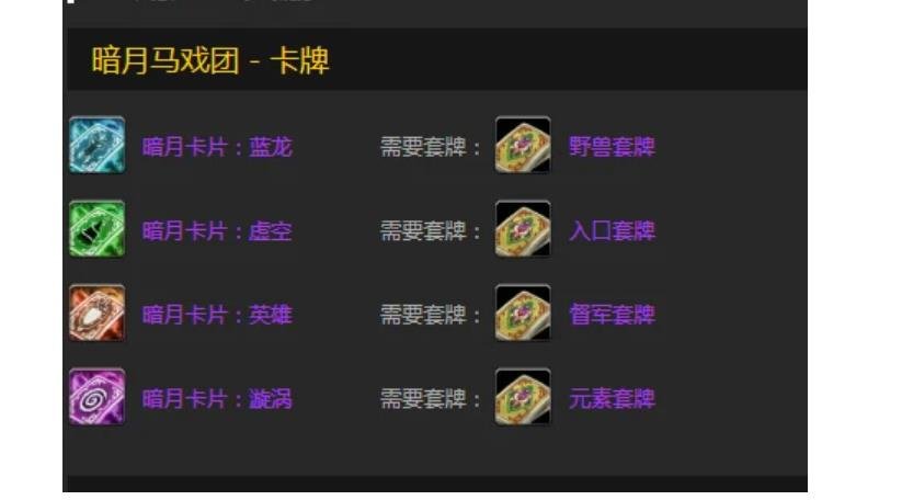 魔兽世界野兽套牌有什么用，60/80级野兽套牌