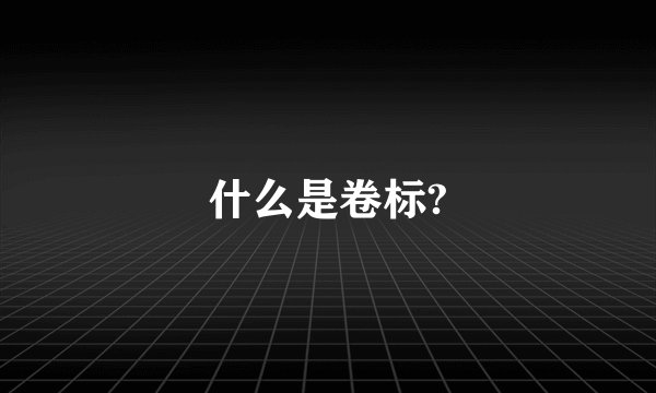 什么是卷标?