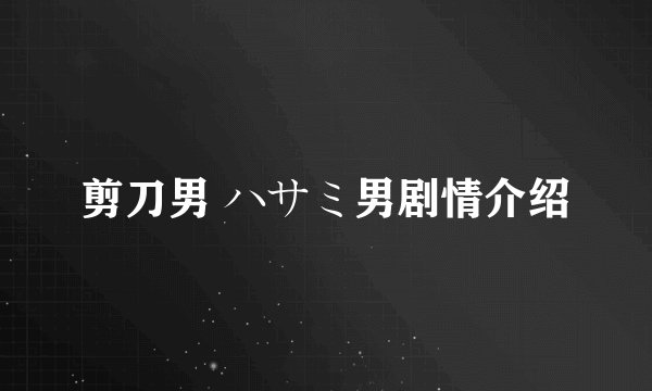 剪刀男 ハサミ男剧情介绍