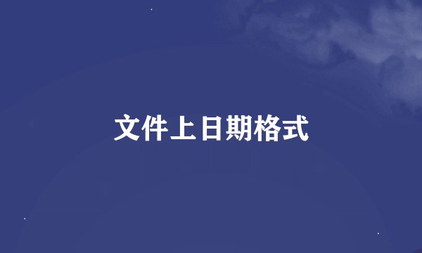 文件上日期格式