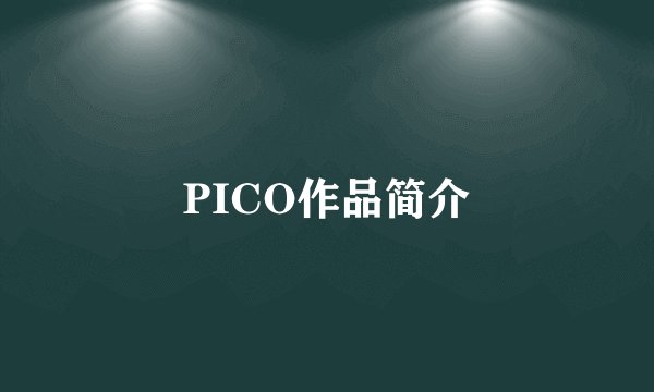 PICO作品简介