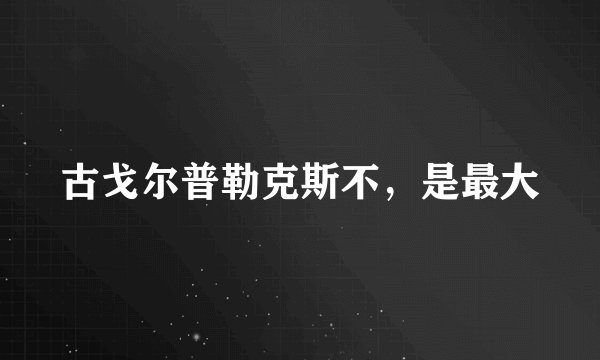 古戈尔普勒克斯不，是最大