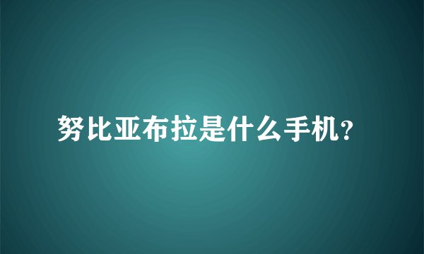 努比亚布拉是什么手机？