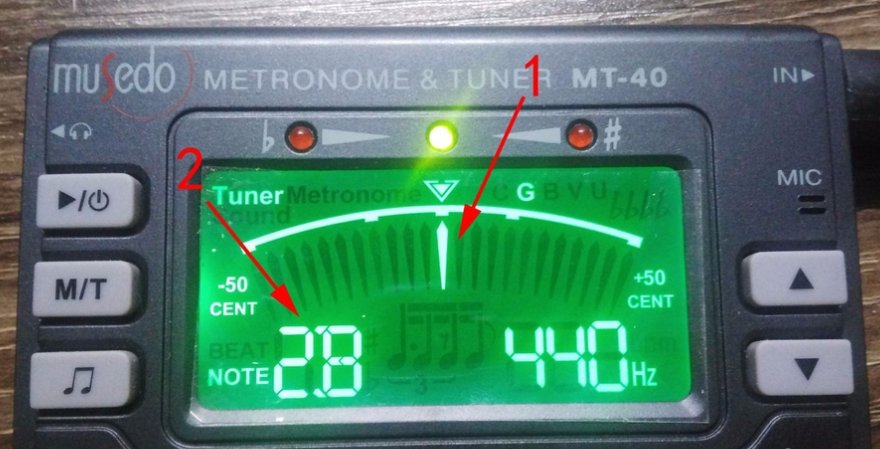 电吉他调音器怎么用？怎么调？那个E B G D A E怎么调出来啊？调音器怎么看？