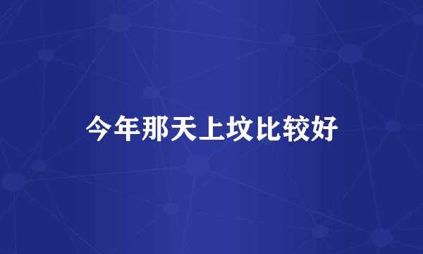 今年那天上坟比较好
