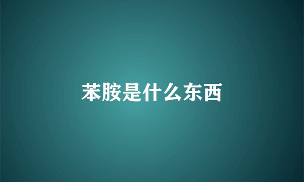 苯胺是什么东西