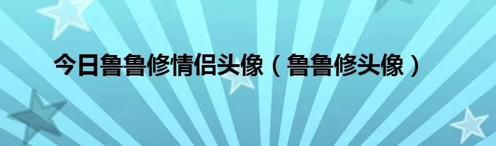 今日鲁鲁修情侣头像（鲁鲁修头像）