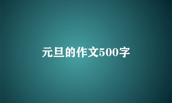 元旦的作文500字