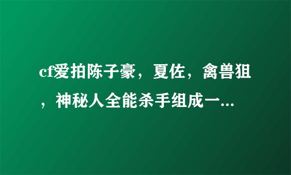 cf爱拍陈子豪，夏佐，禽兽狙，神秘人全能杀手组成一支战队厉害吗