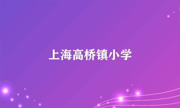 上海高桥镇小学