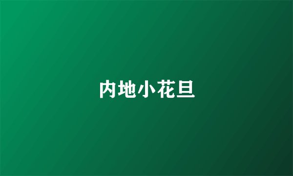 内地小花旦