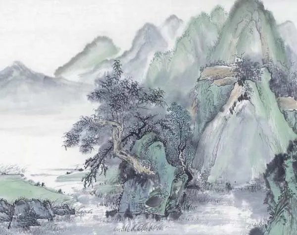 “浮天水送无穷树，带雨云埋一半山”的意思是什么？
