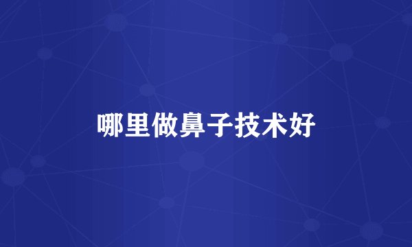 哪里做鼻子技术好