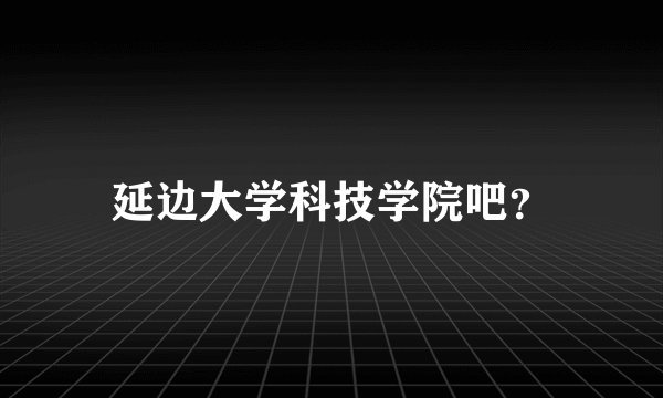 延边大学科技学院吧?