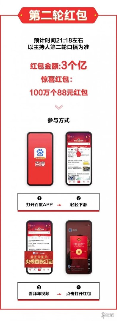 百度App春晚9亿红包获得方法 四轮百度9亿红包雨最强领取技巧教程